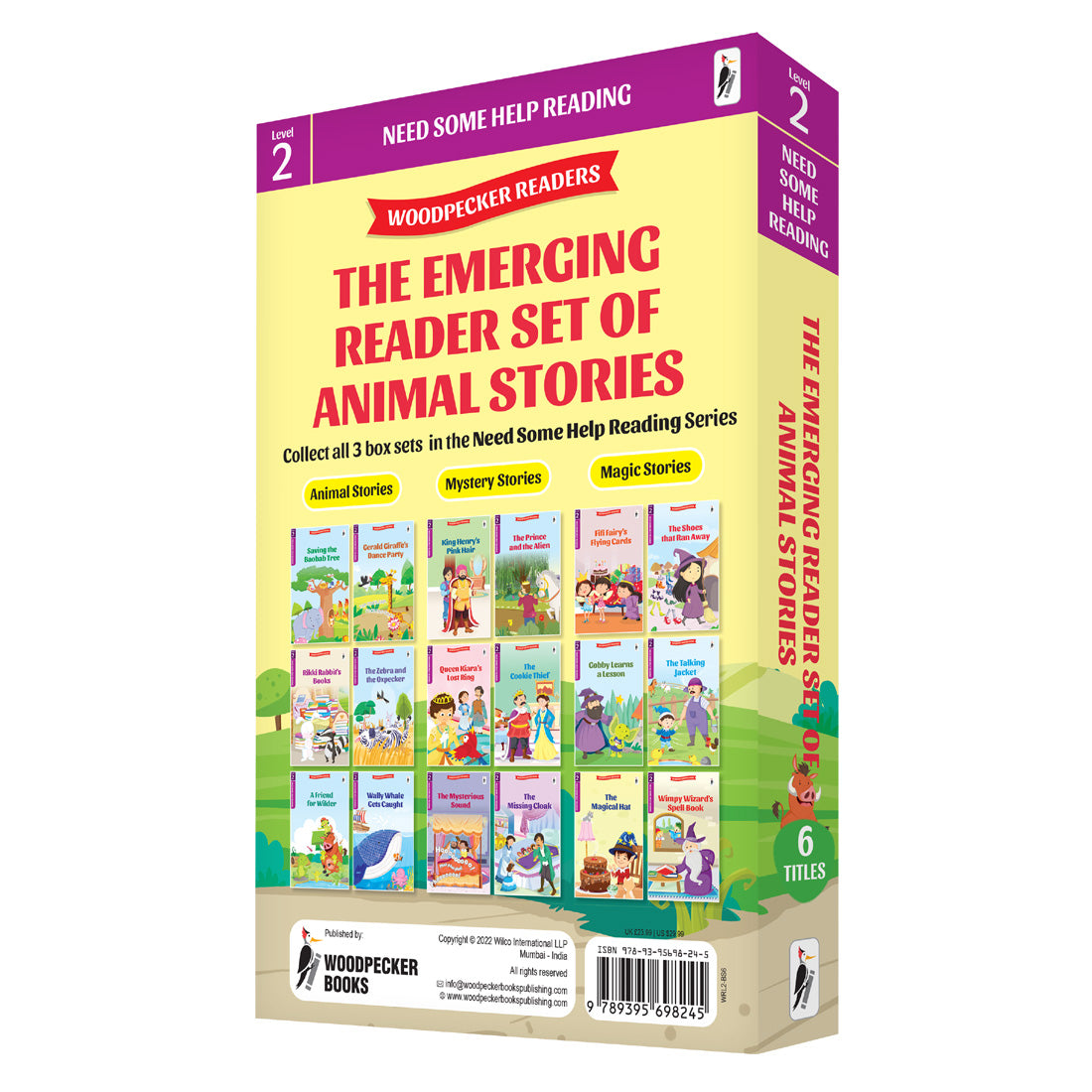 Woodpecker Books Level 2: Emerging Reader Set Of Animal Stories (6 Vol. Set)