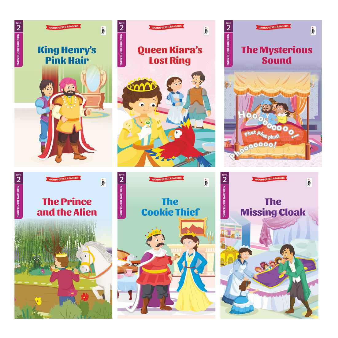 Woodpecker Books Level 2: Emerging Reader Set Of Mystery Stories (6 Vol. Set)