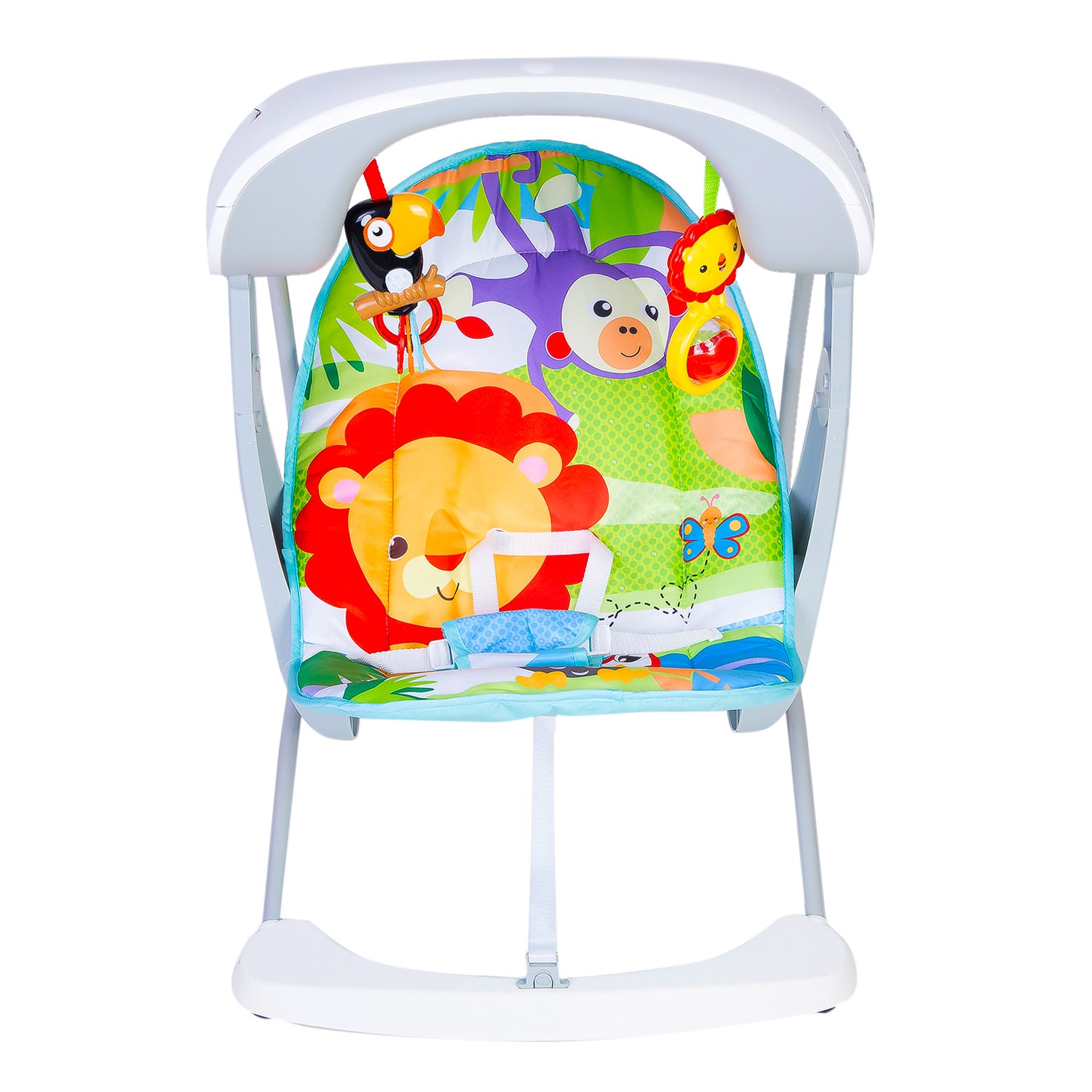 Baby Moo Bright Stars Foldable Musical Comfortable Swing Zoo Print Multicolor