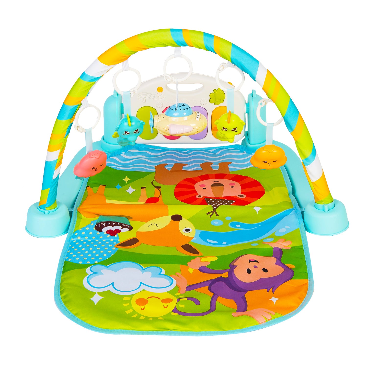 Baby Moo Sunny Zoo Day Multicolour Piano Activity Gym