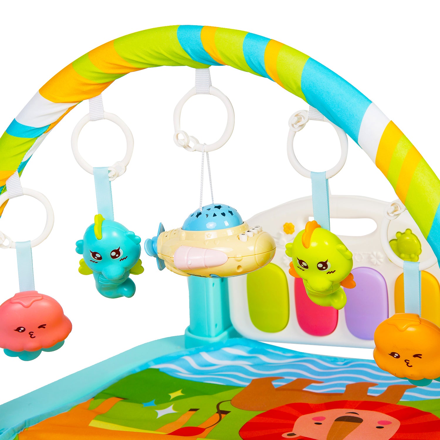 Baby Moo Sunny Zoo Day Multicolour Piano Activity Gym