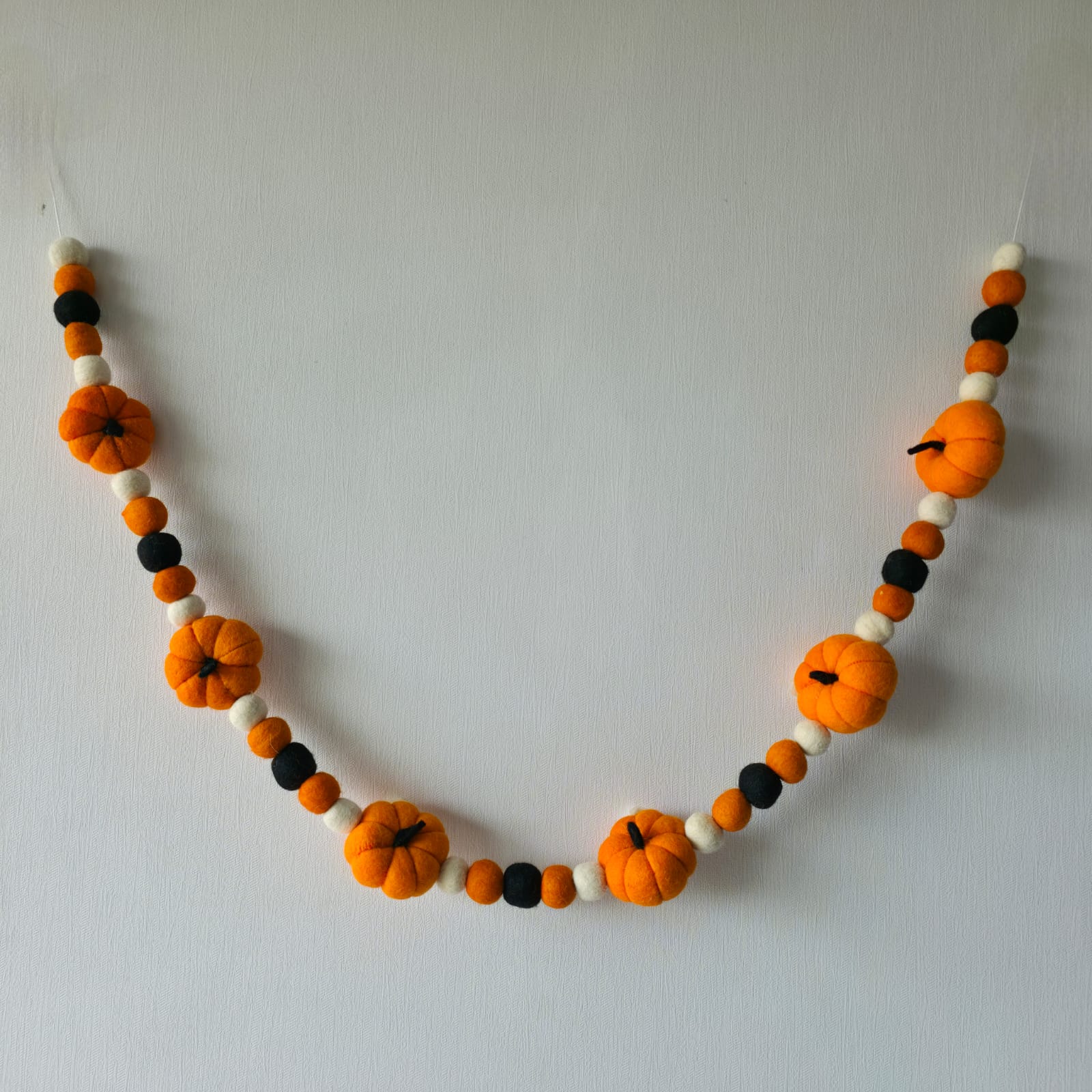 Halloween Bunting Pumpkin Pompom