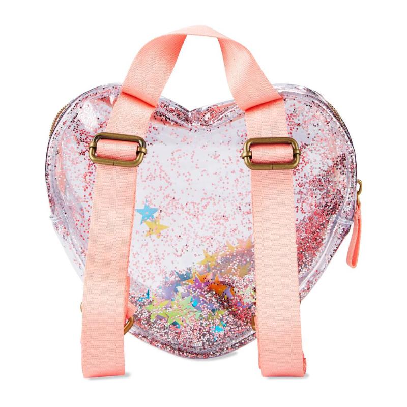 Skip Hop Clear Glitter Heart Backpack - Transparent