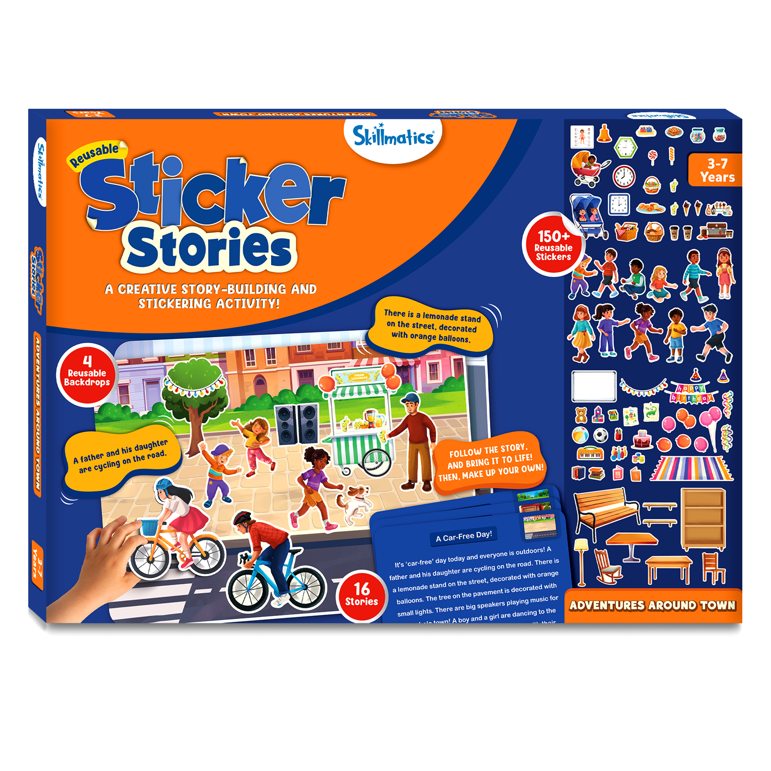 Skillmatics Art & Craft Activity - Sticker Stories, Reusable Sticker Art, DIY Craft Kits, Creative Storytelling Kit, Educational Toy, Gifts for Ages 3, 4, 5, 6, 7