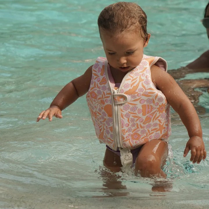 SUNNYLiFE Kids Swim Vest Ocean Magic Pink