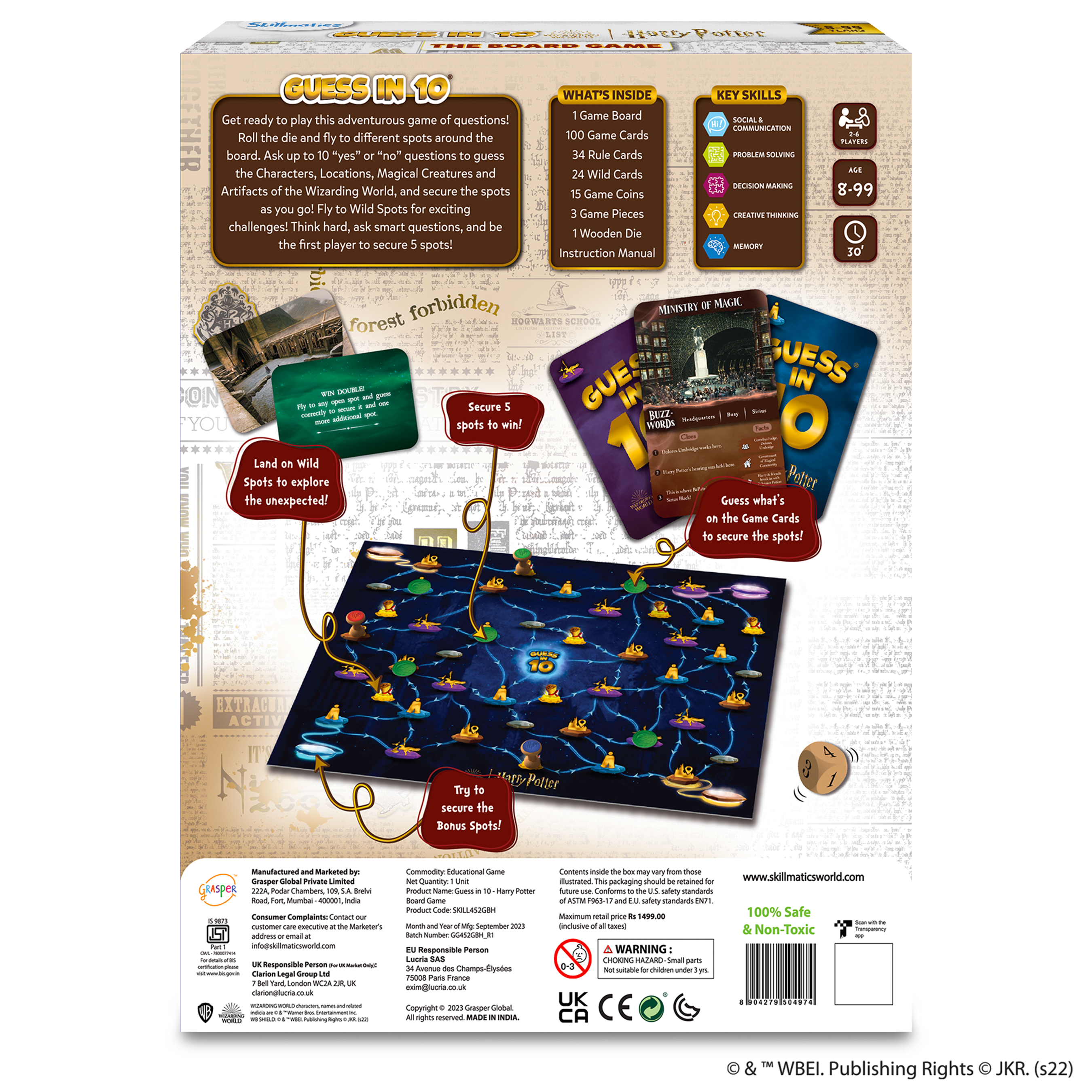 Skillmatics Harry Potter Board Game - Guess in 10, Gifts for 8 Year Olds and Up, Trivia and Strategy Game for Kids, Teens & Adults