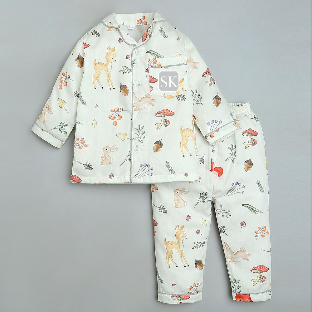 Organic Cotton Night Suit - Woodland