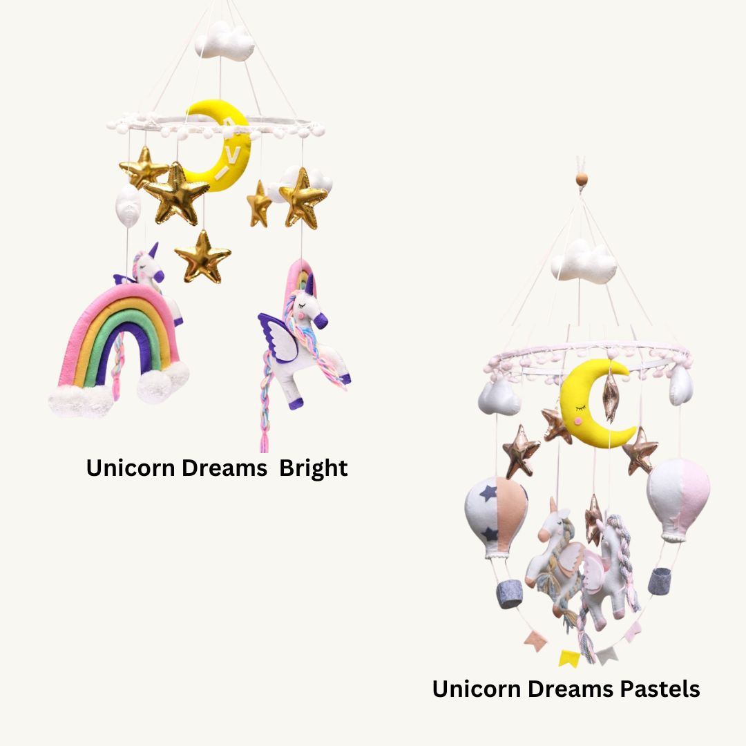 Junior Unicorn Dreams Personalised Cot Mobile