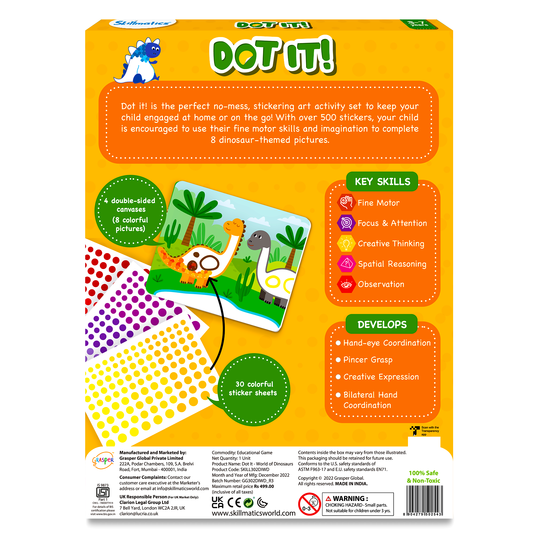 Dot it! - World of Dinosaurs | No Mess Sticker Art