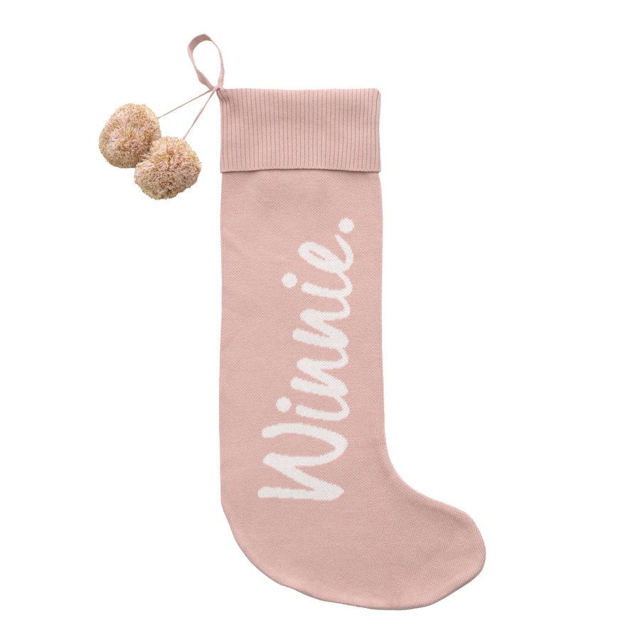 Classic Christmas Stocking - Base: Ballet; Letter: Ivory