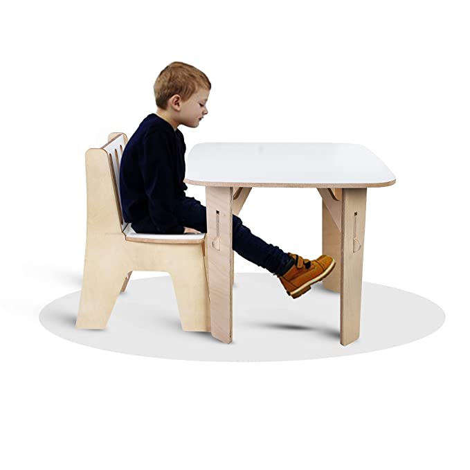 SWEN Wooden Straight Table And Chair AMBER & ASHER