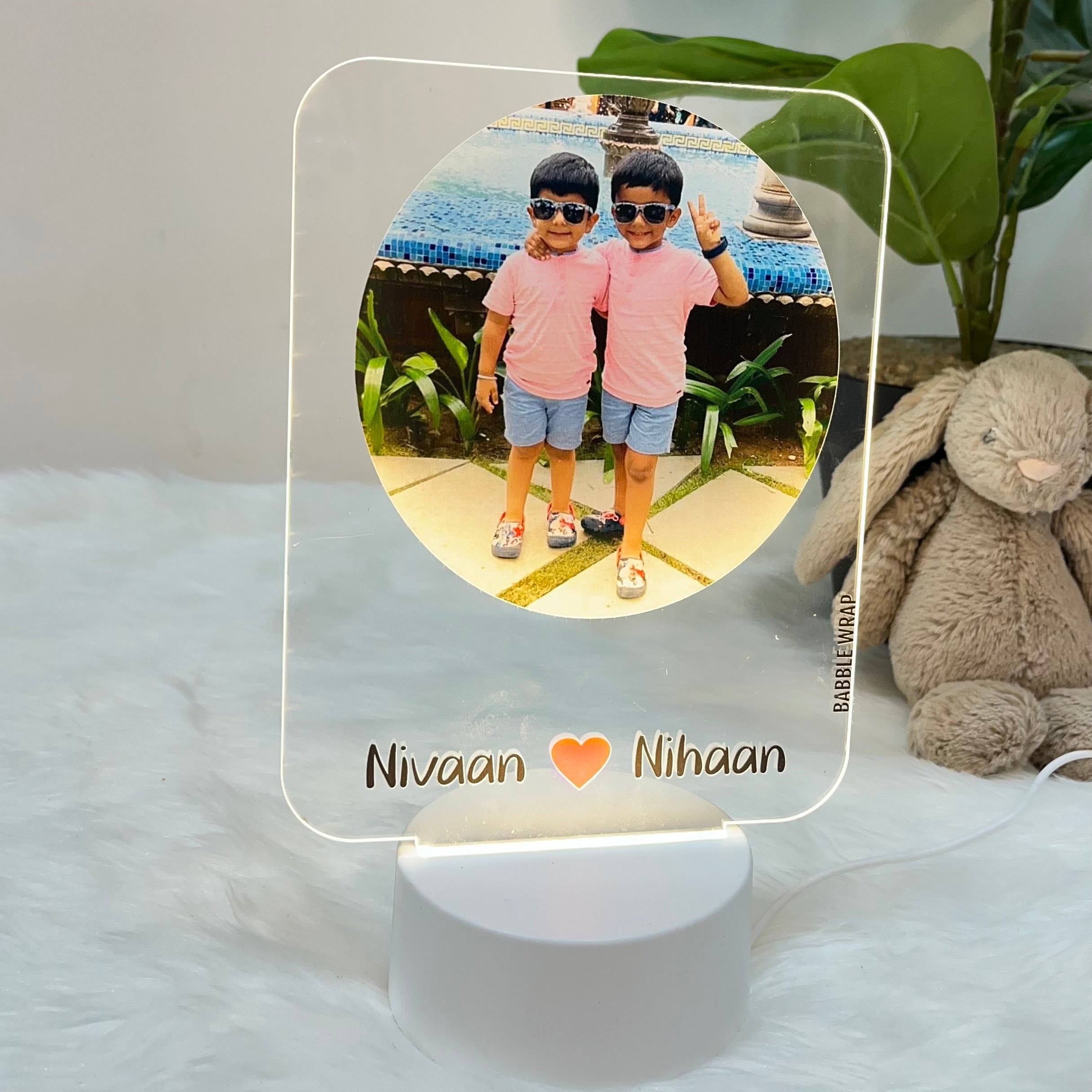 Acrylic LED Night Lamp- Photo Frame