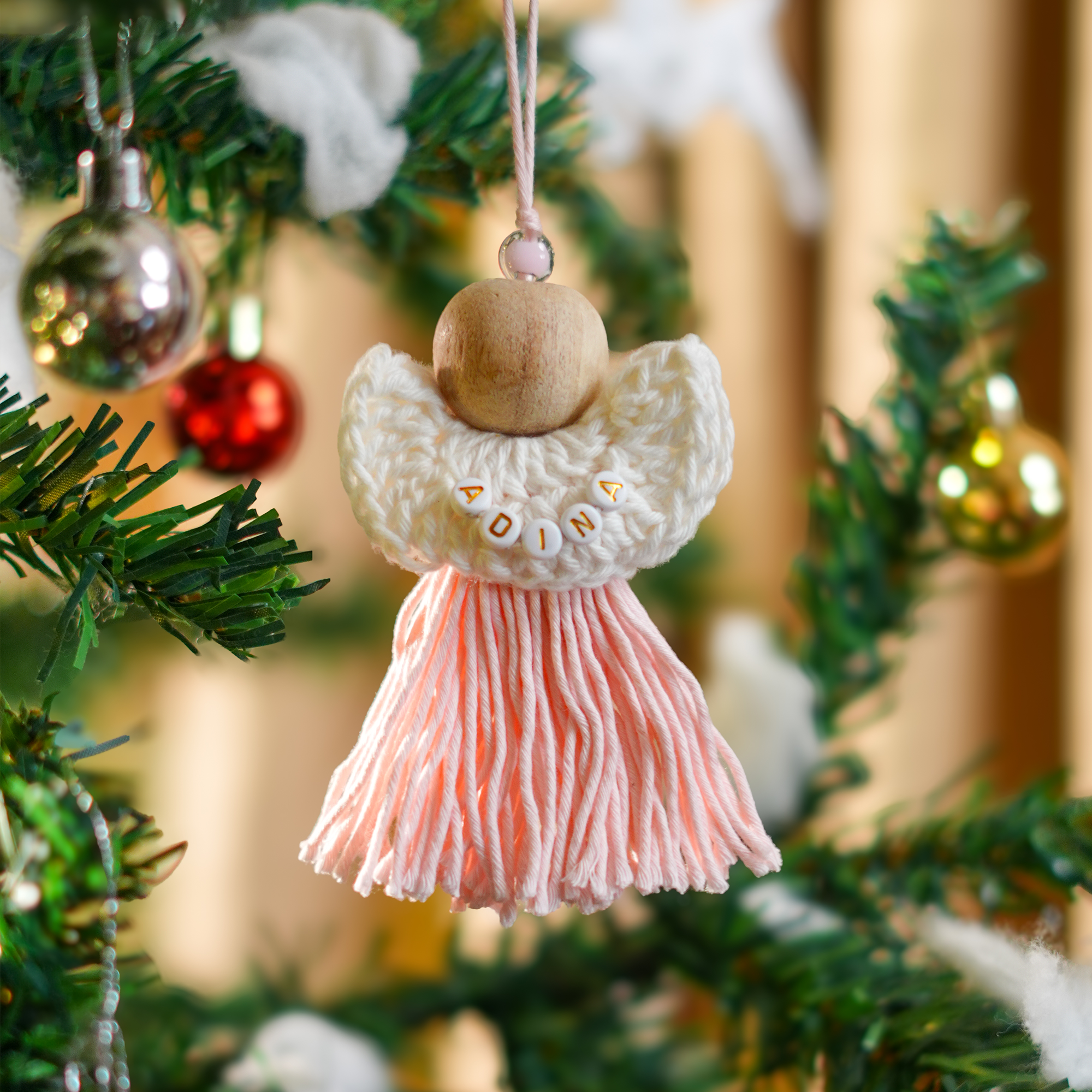 Personalised Crochet Angel Ornament
