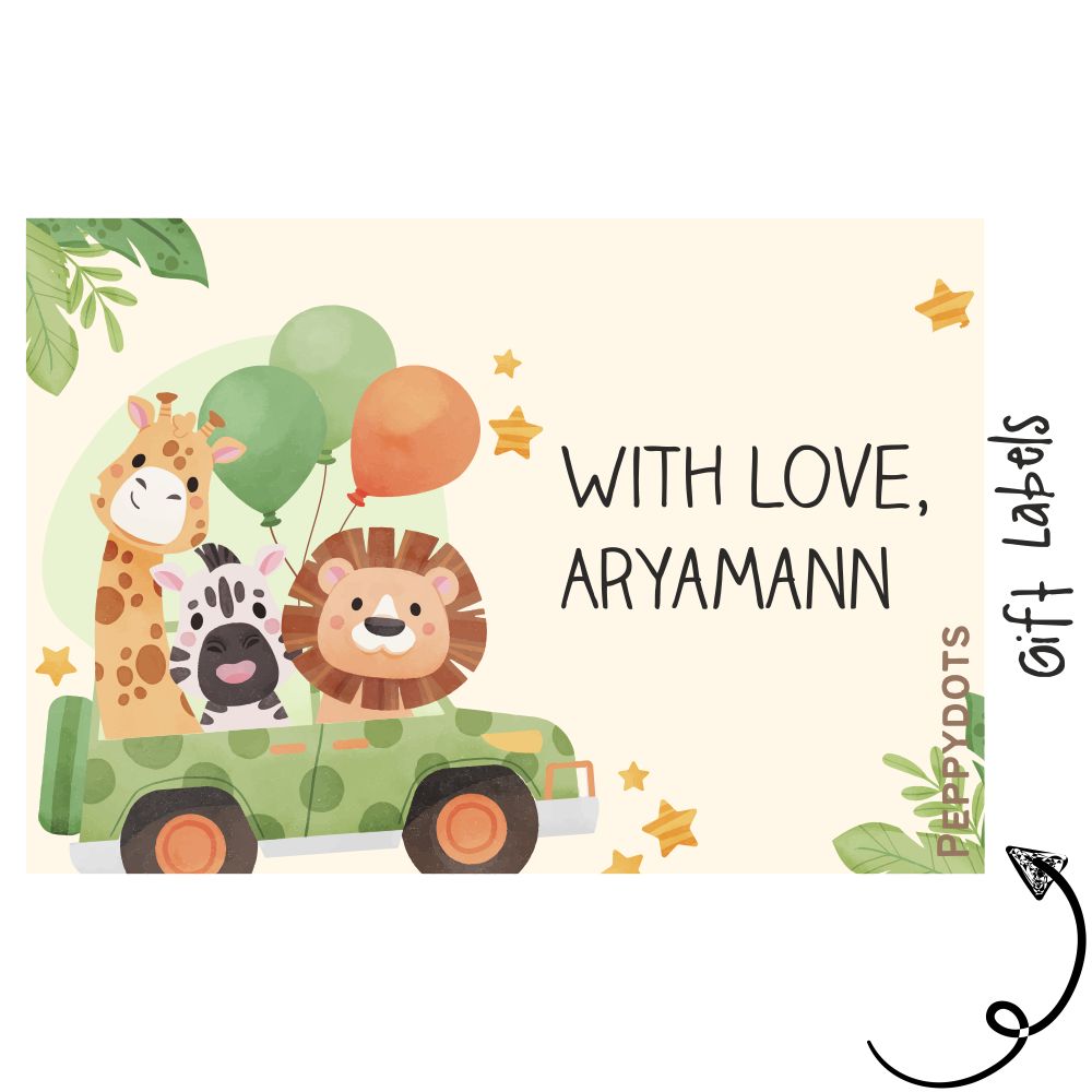 Gift Labels - Animal Drive