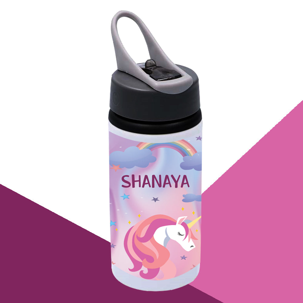 Personalised Sipper Bottle-Unicorn Land