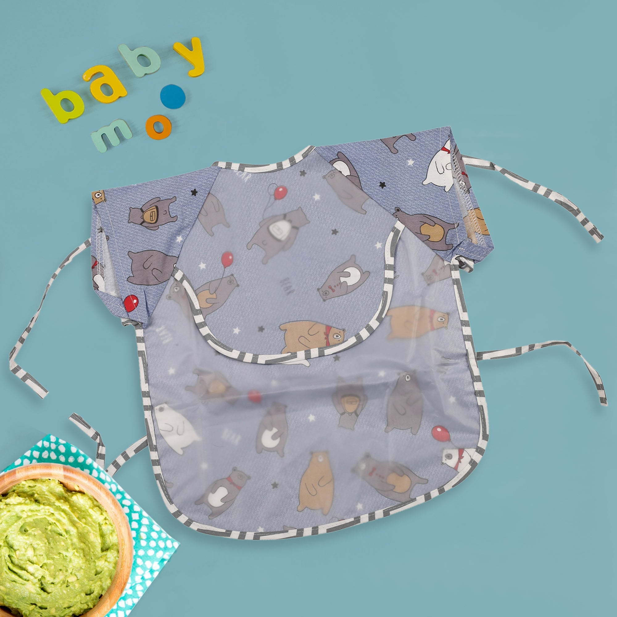 BFF Bear Blue Wear Me Bib - Baby Moo