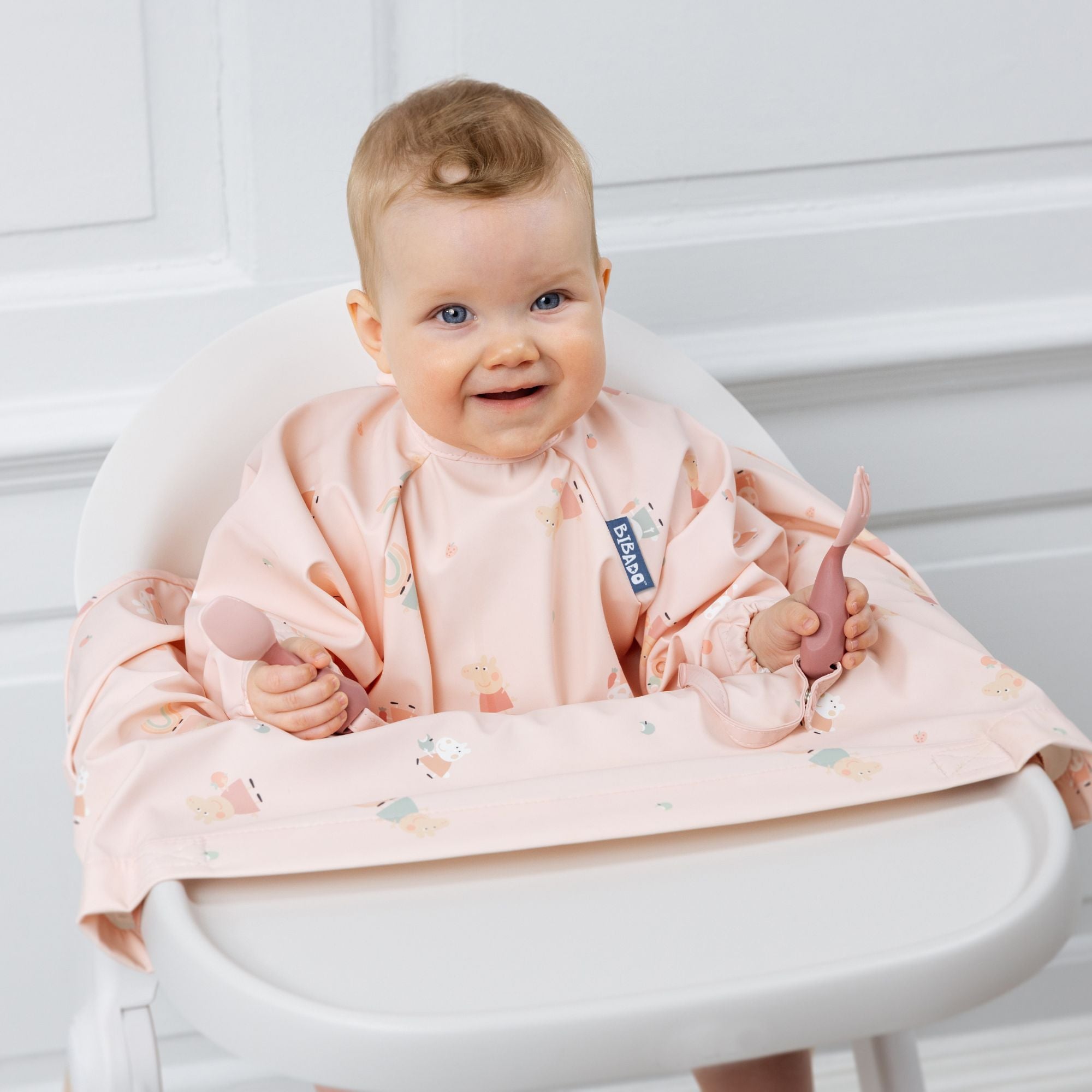 BiBaDo Stain & Water Proof Long Sleeve Coverall Shirt Weaning Bib - For Infants