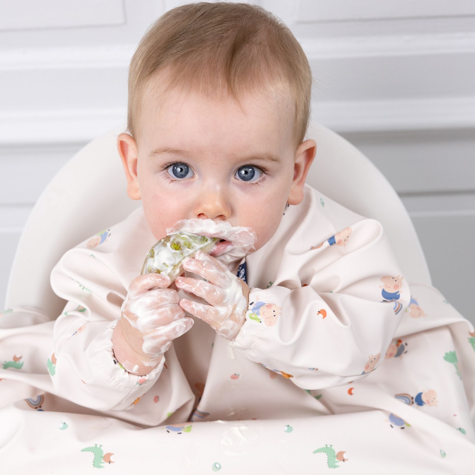 BiBaDo Stain & Water Proof Long Sleeve Coverall Shirt Weaning Bib - For Infants