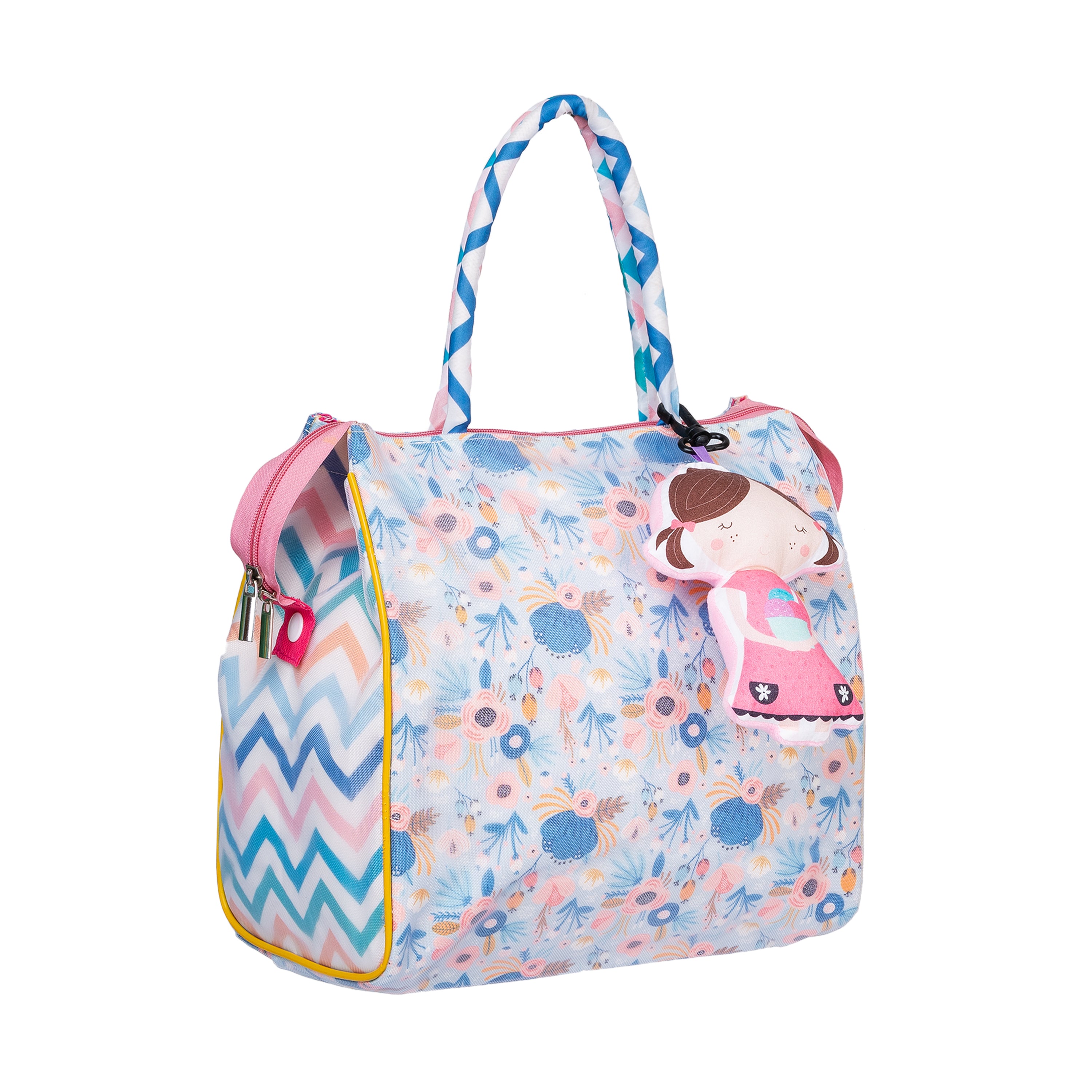 Blue Floral Tote Bag
