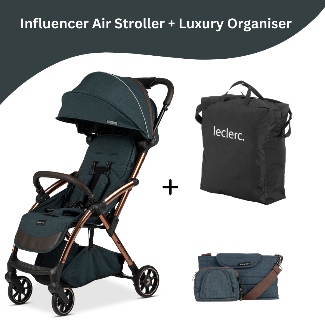 Leclercbaby Combo Influencer Air Denim Blue (Stroller + Luxury Organiser)
