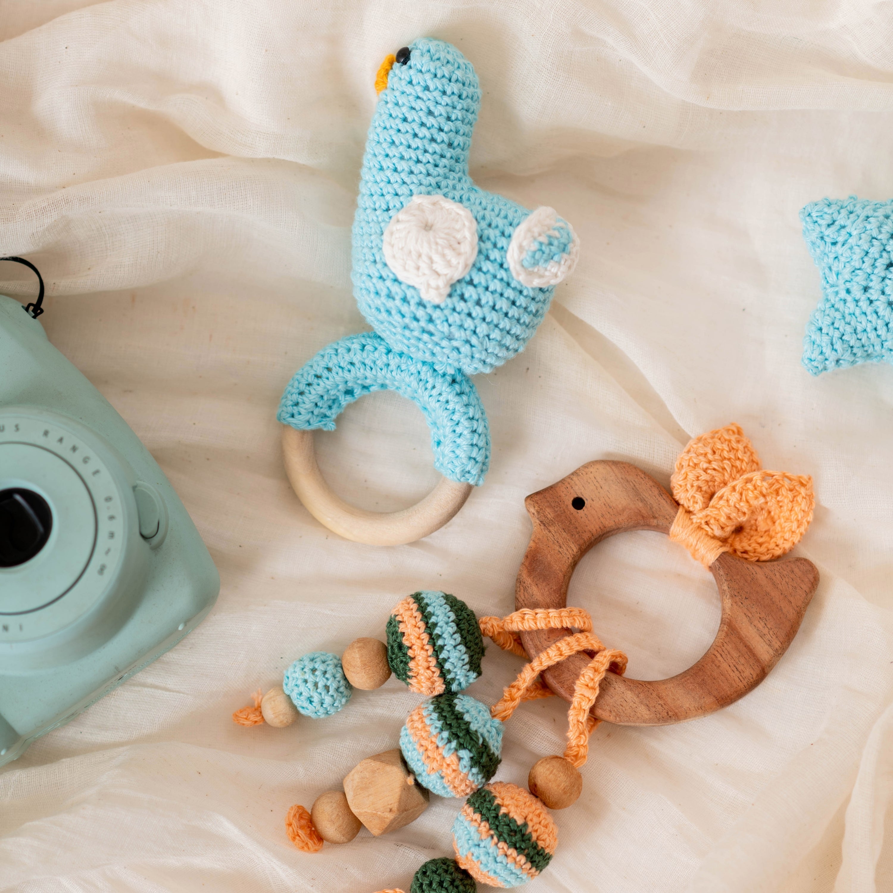 Neem Wood Bird Rattle And Teether