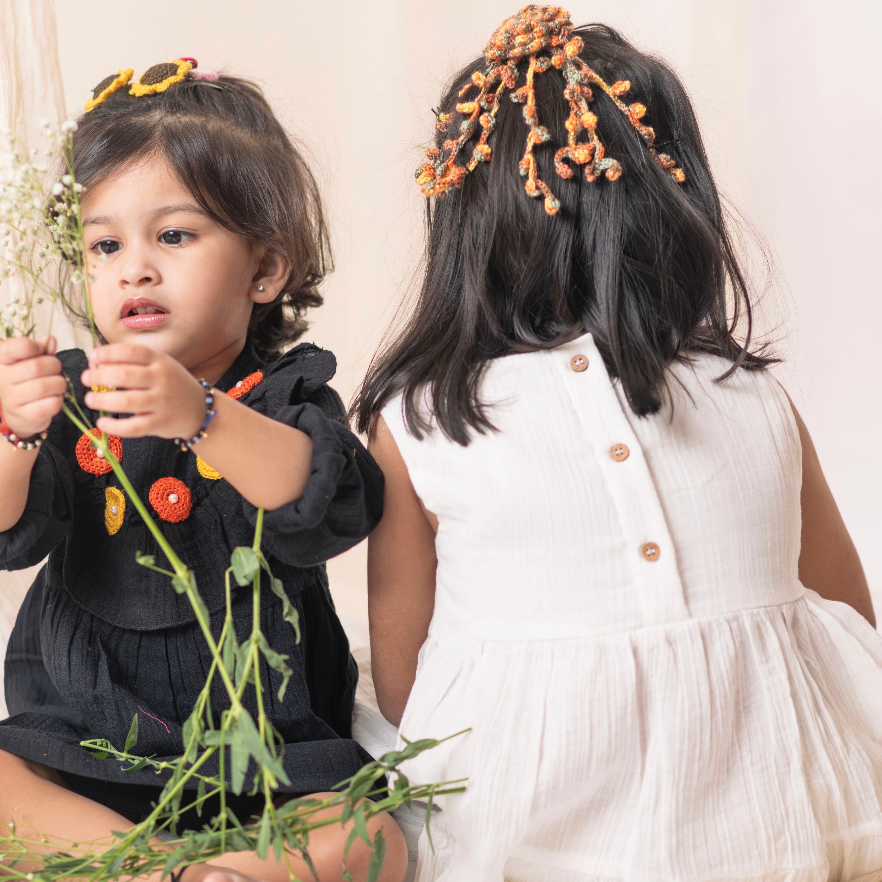 Tiny Trendsetters- Long Flower Hanging Clip/ Rainbow Aligator Clip/Heart Clip/ Sunflower Clip