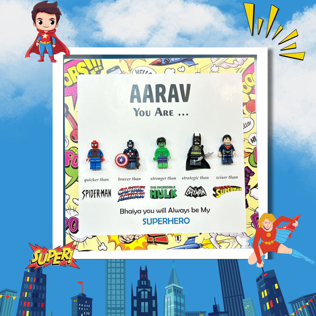 Bhai / Brother 3D Super Hero Frame (5 Legos)