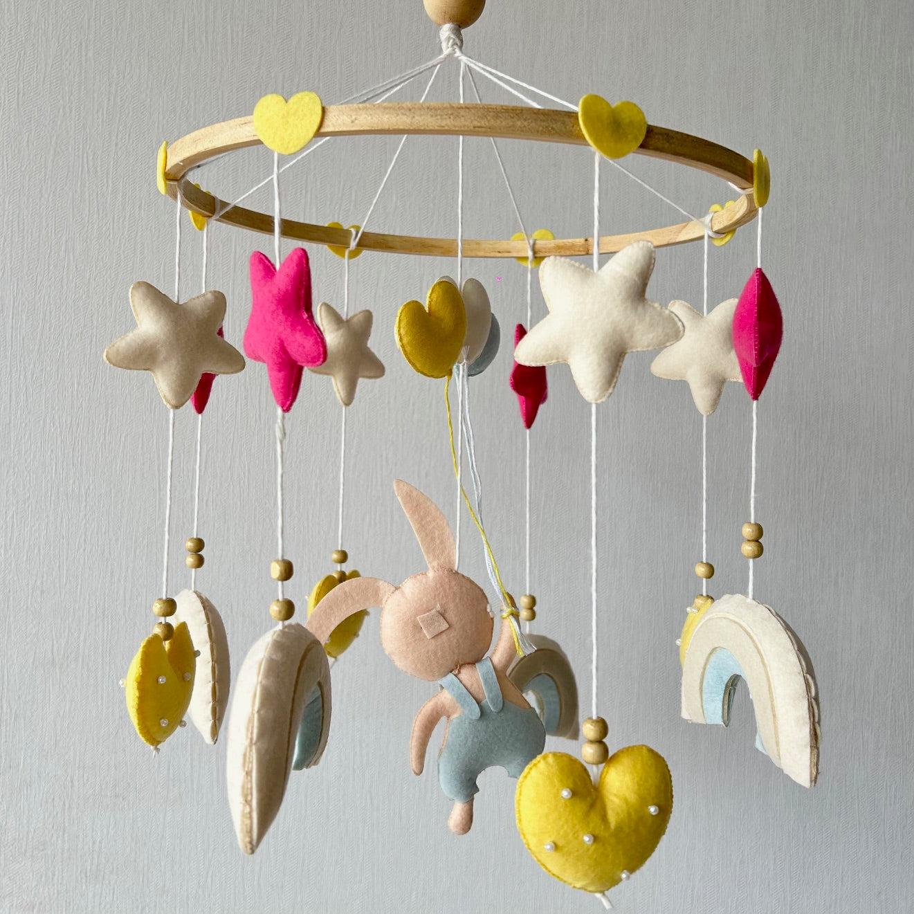 Cot / Crib Mobile - Bunny Under the Stars