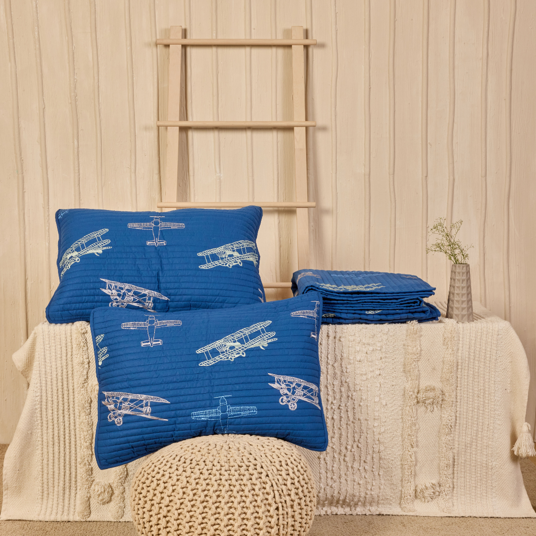 Fly Away With Me Single/ Double/ King Bed Spread Set-Blue