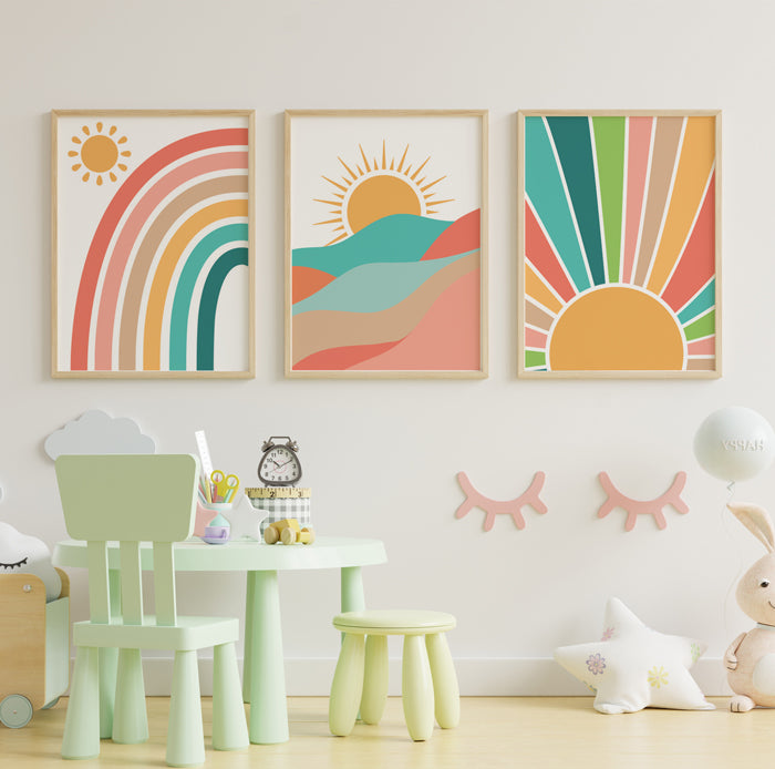 Boho Rainbow Wall Art (Set of 3)