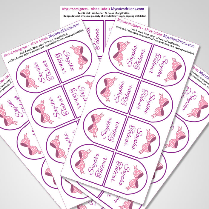 Shoe Labels Pack - Bow