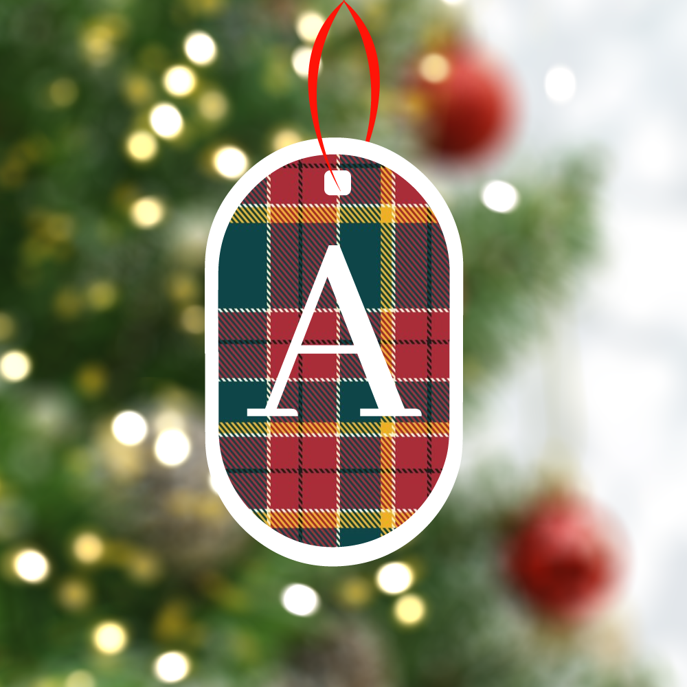 Capsule Checkered Print Ornaments - Mix Checkered