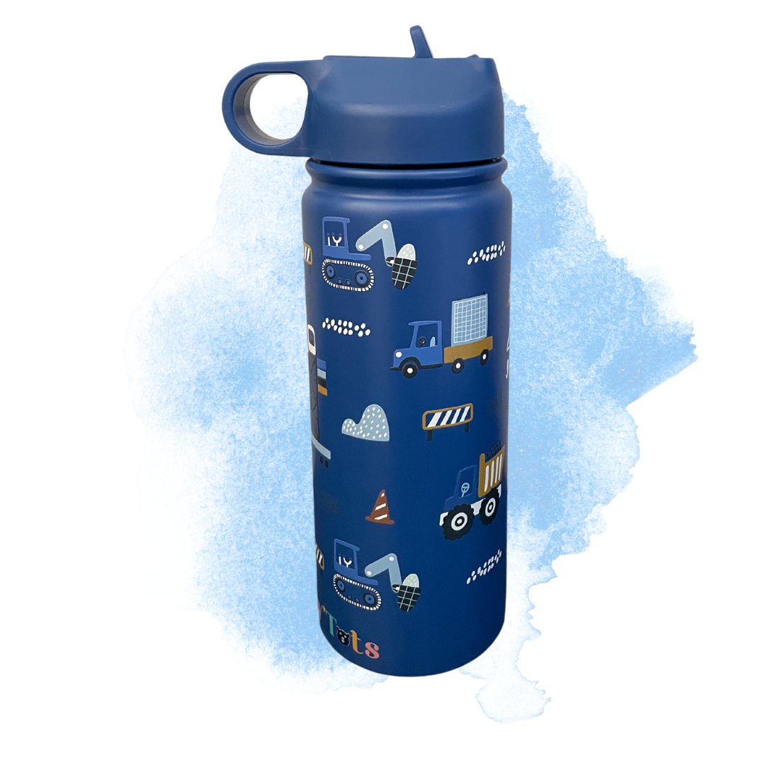 Insulated Steel Water Bottle With Straw- 475 ML (Construction)