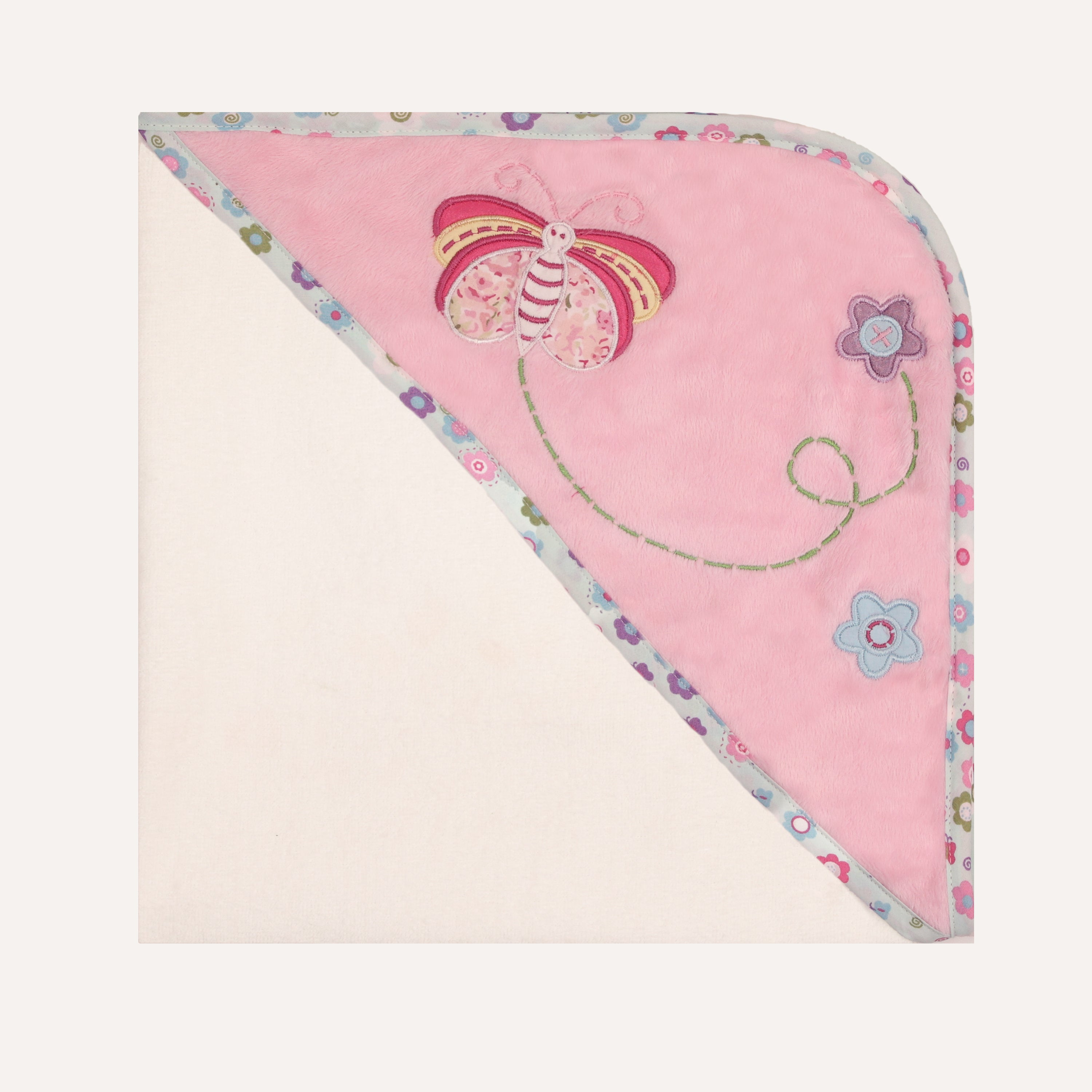 Abracadabra Hooded Towel With 2 Face Washers - Papillon