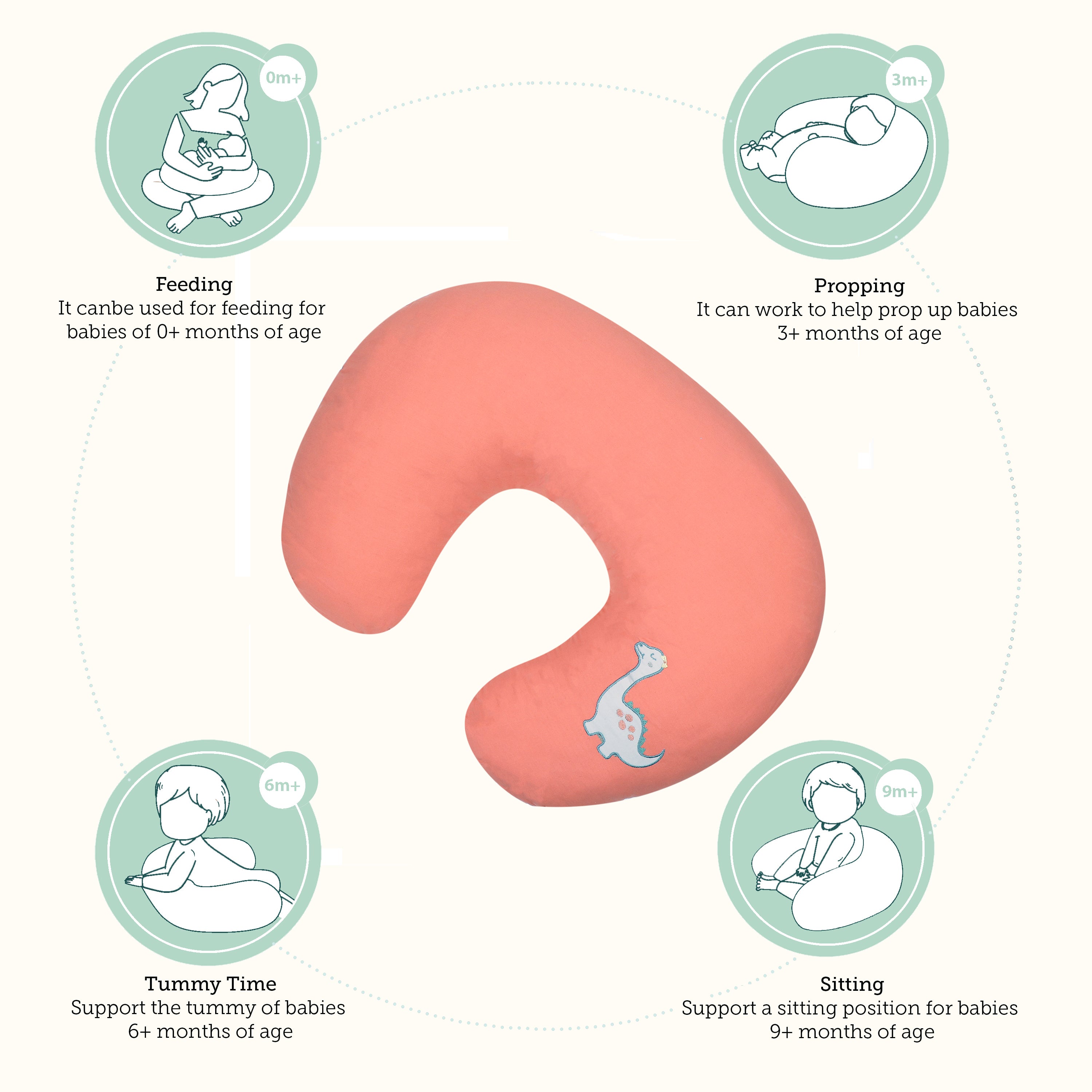 Abracadabra Nursing Pillow - Dino