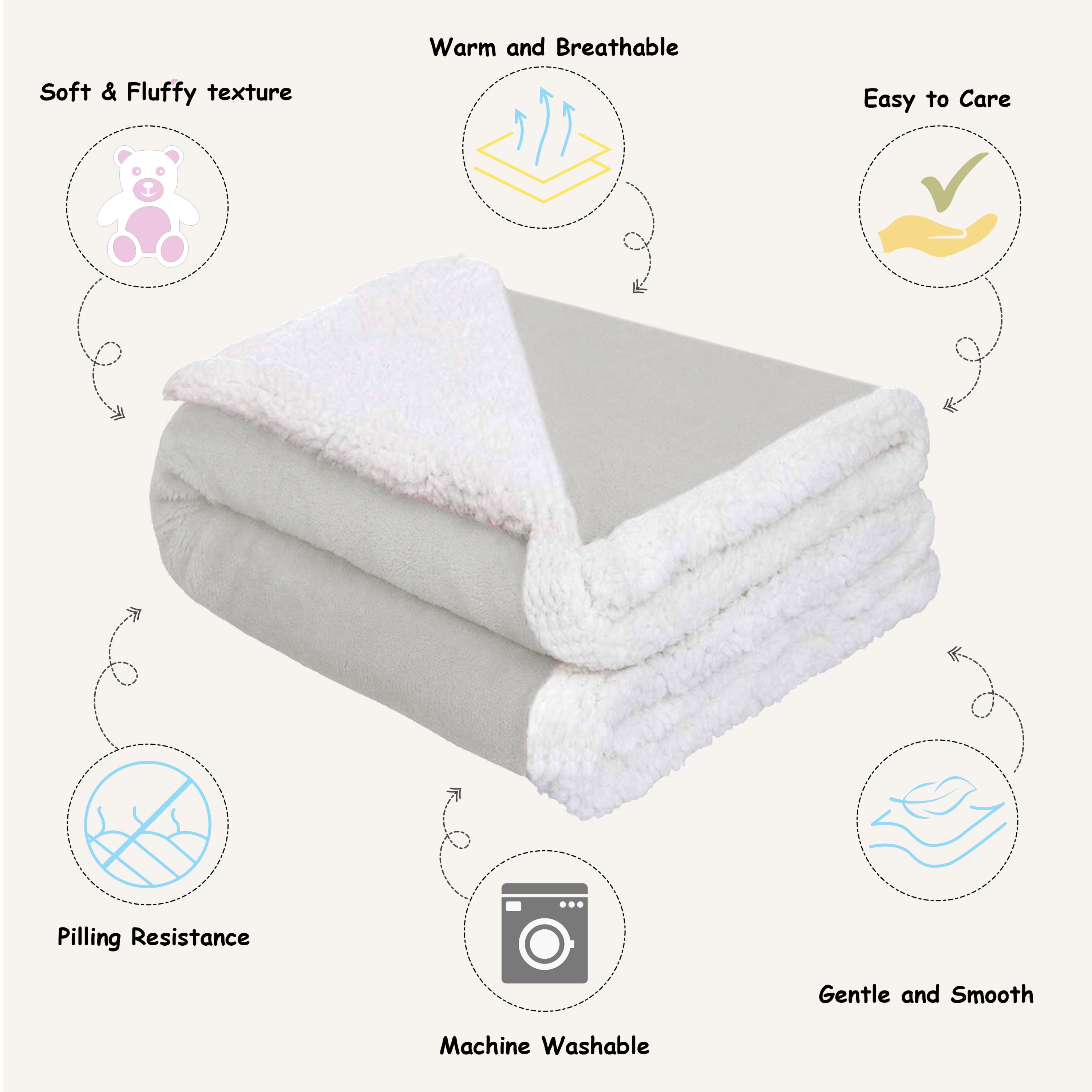 Abracadabra Chamois Blanket - Grey