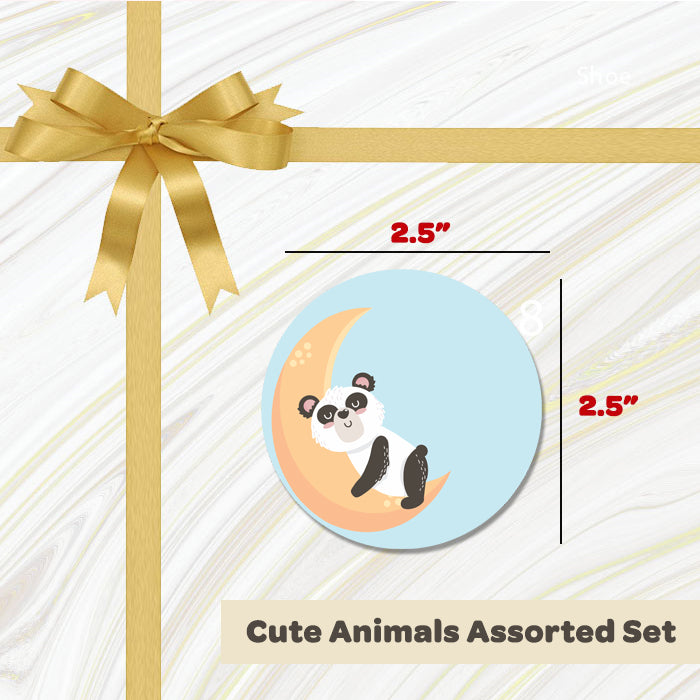 Personalised Gift Sticker - Cute Animals Assorted - Set of 60