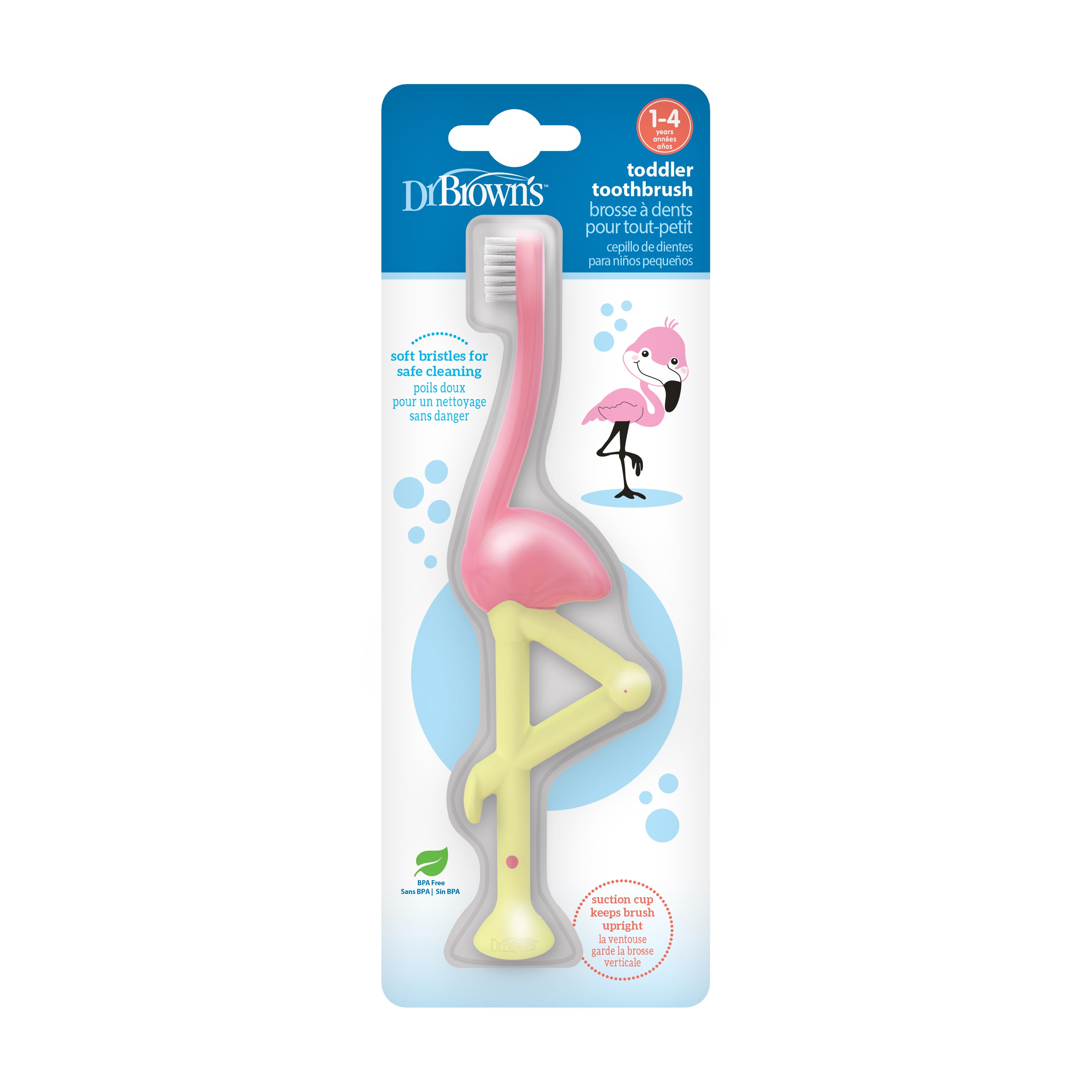 Dr. Brown's Toddler Toothbrush - Flamingo