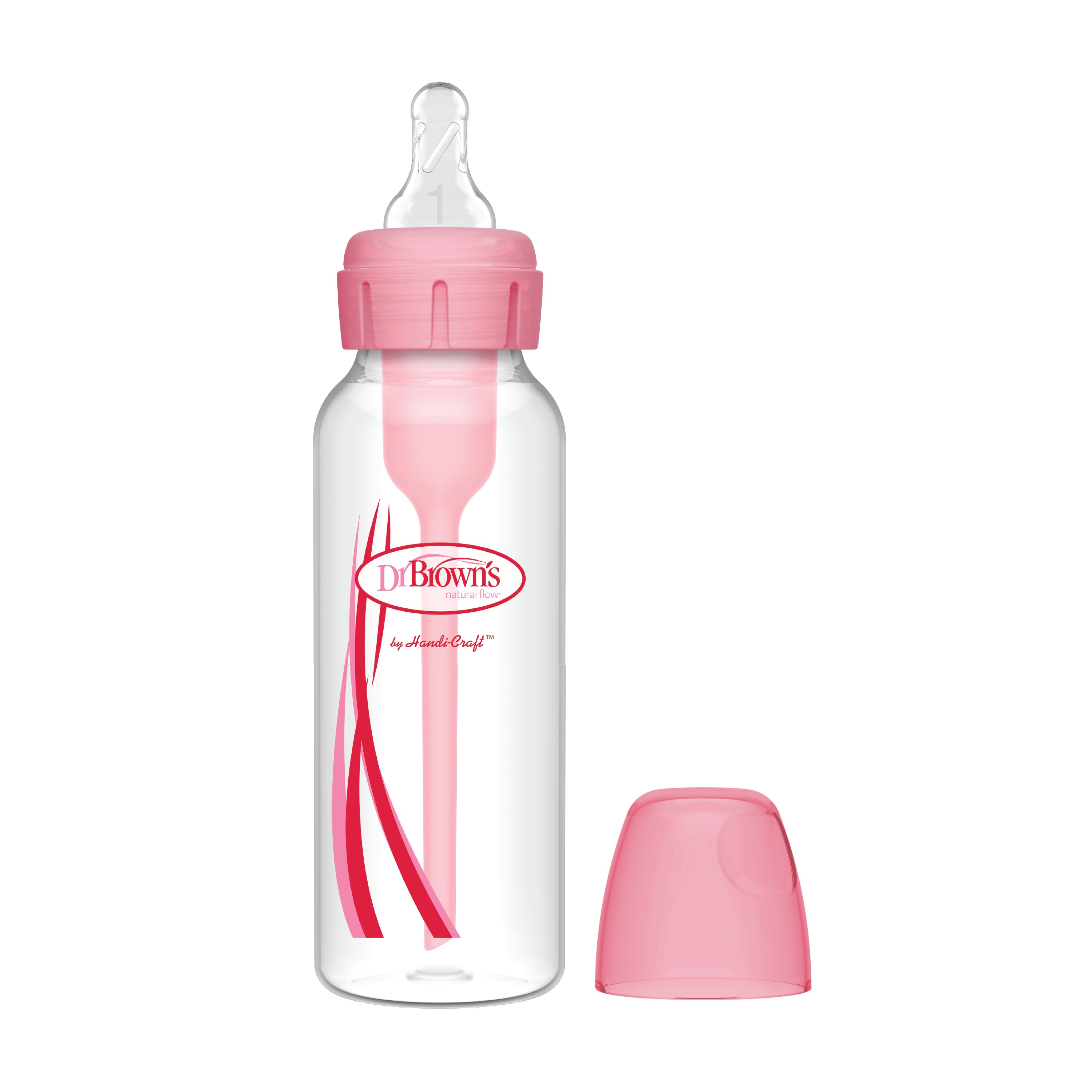 Dr. Brown's 8 oz/250 ml PP Narrow Options+ Bottle - 1-Pack - Pink