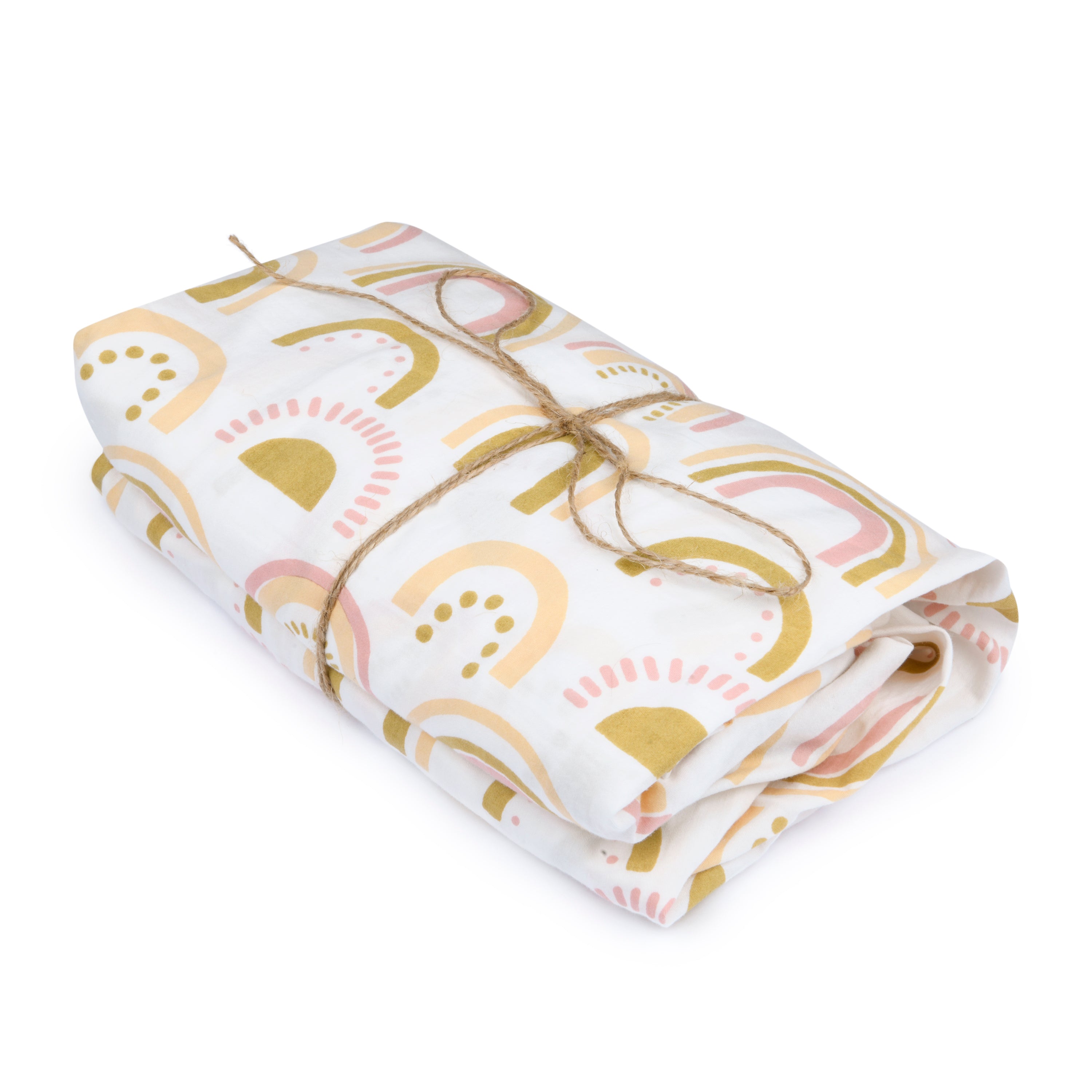 Kokolo Fitted Sheet - You are my Sunshine Organic Satin & Natural Dyes