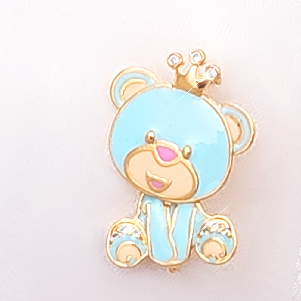Diamond Teddy Bear lapel Pin