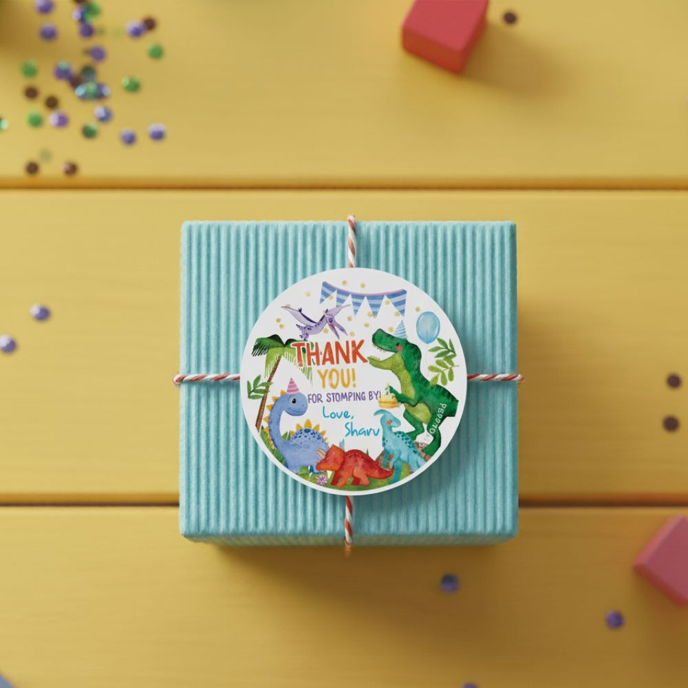 Personalised Round Thank You Label