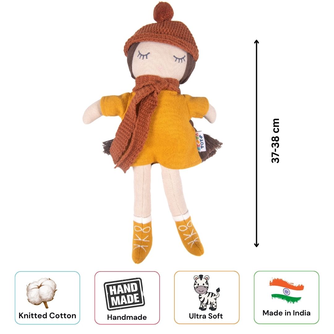 Doll Toy | Plush Toy For Kids | Snuggly Knitted Cotton Soft Toy