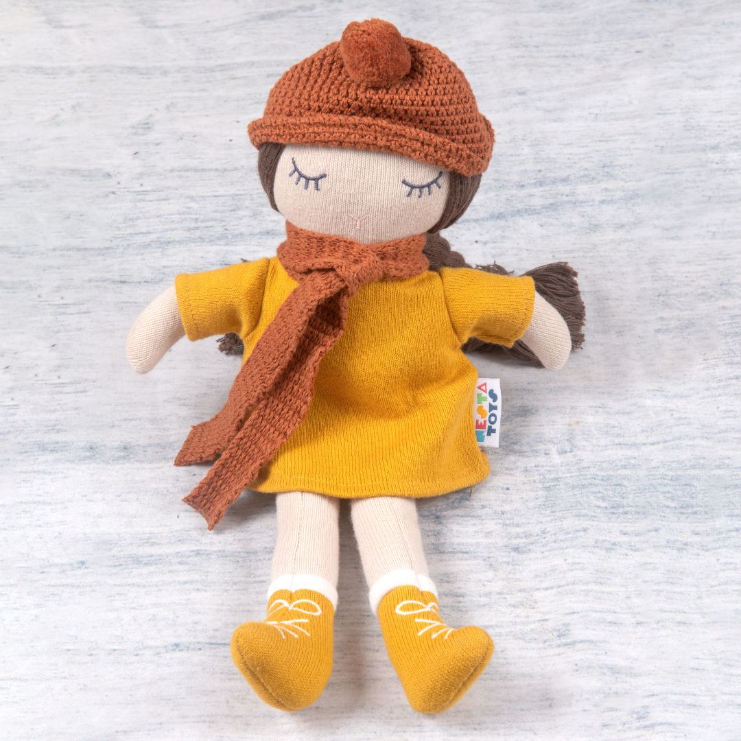 Doll Toy | Plush Toy For Kids | Snuggly Knitted Cotton Soft Toy