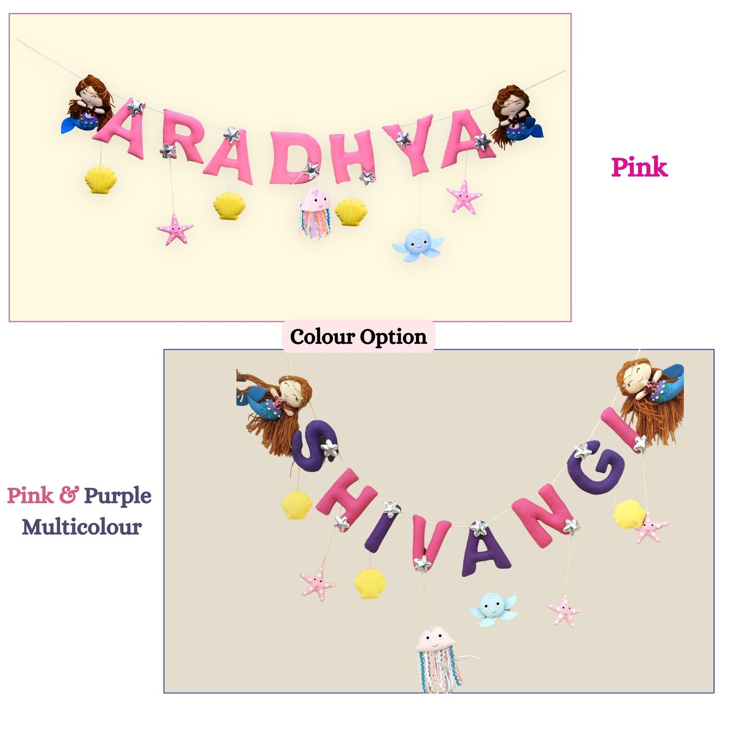 Junior Mystique Mermaid Magic Personalised Name Bunting