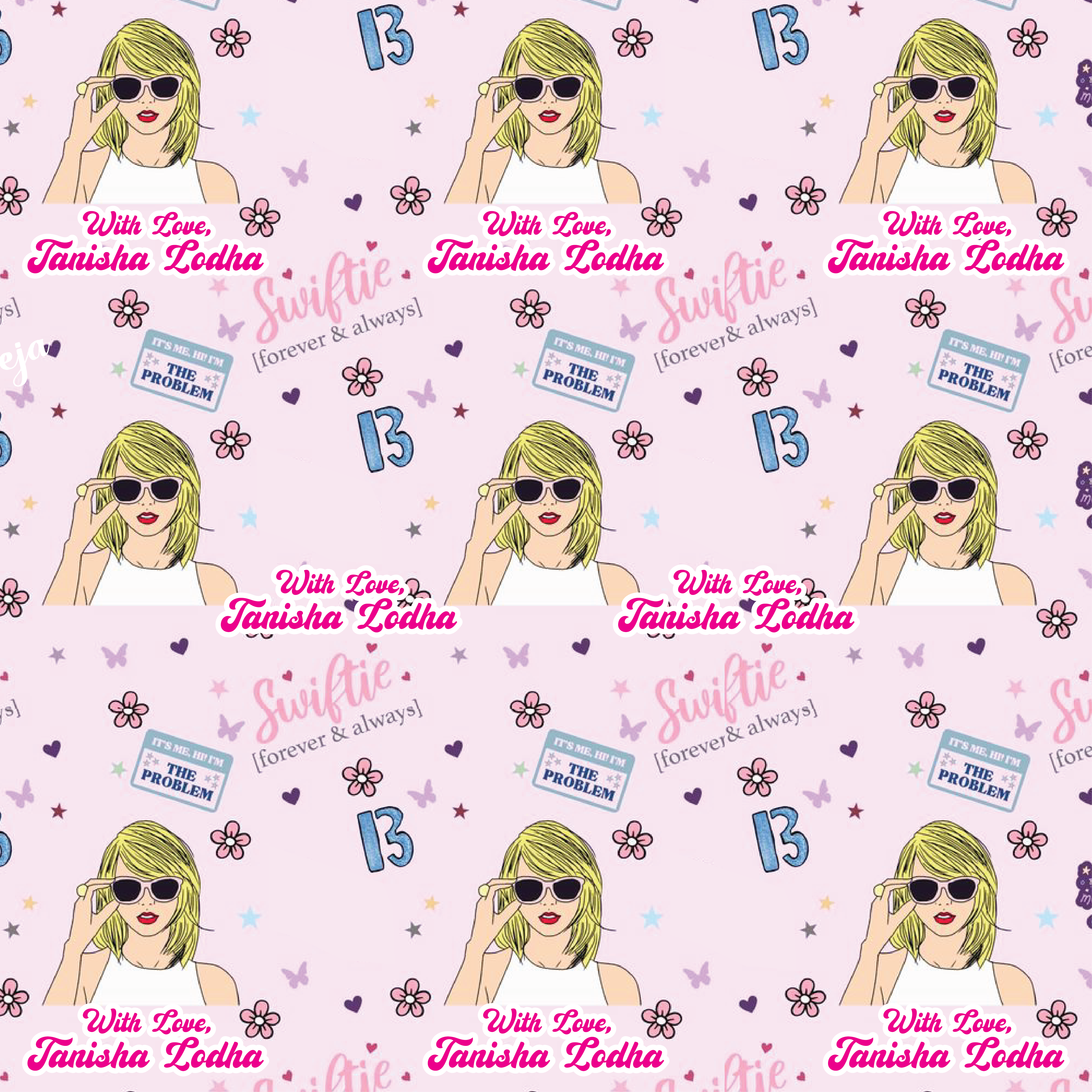 Personalised Gift Wrapping Paper (Girl)