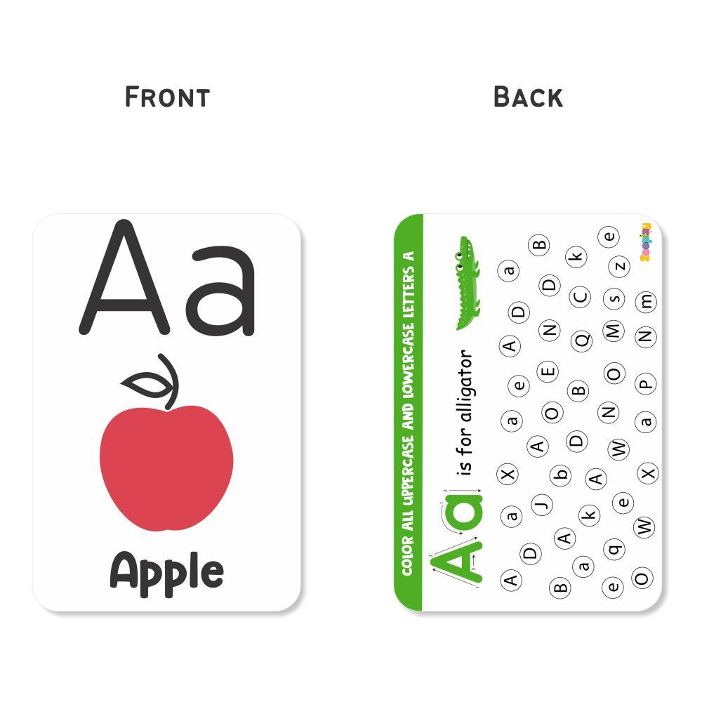 Alphabet Flashcards With Activity- Pack of 26