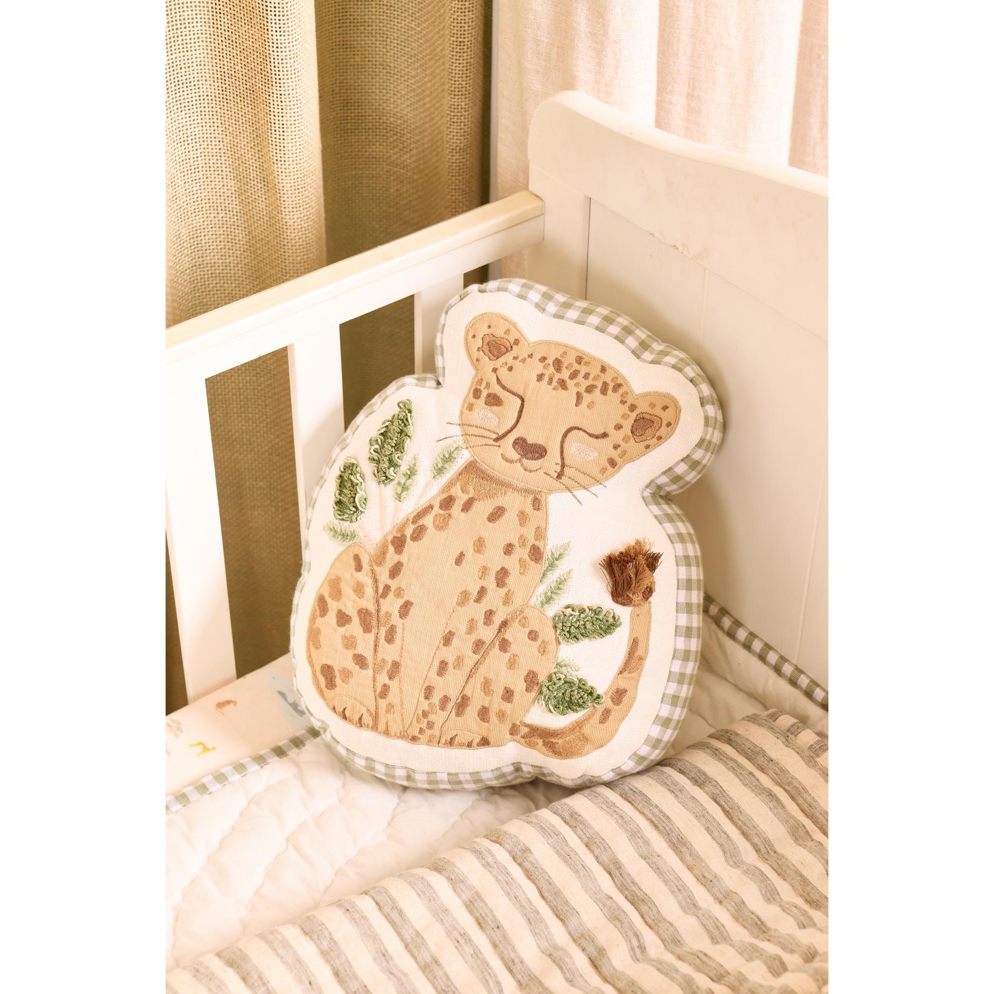 Sleepy Cheetah Shaped Cushion