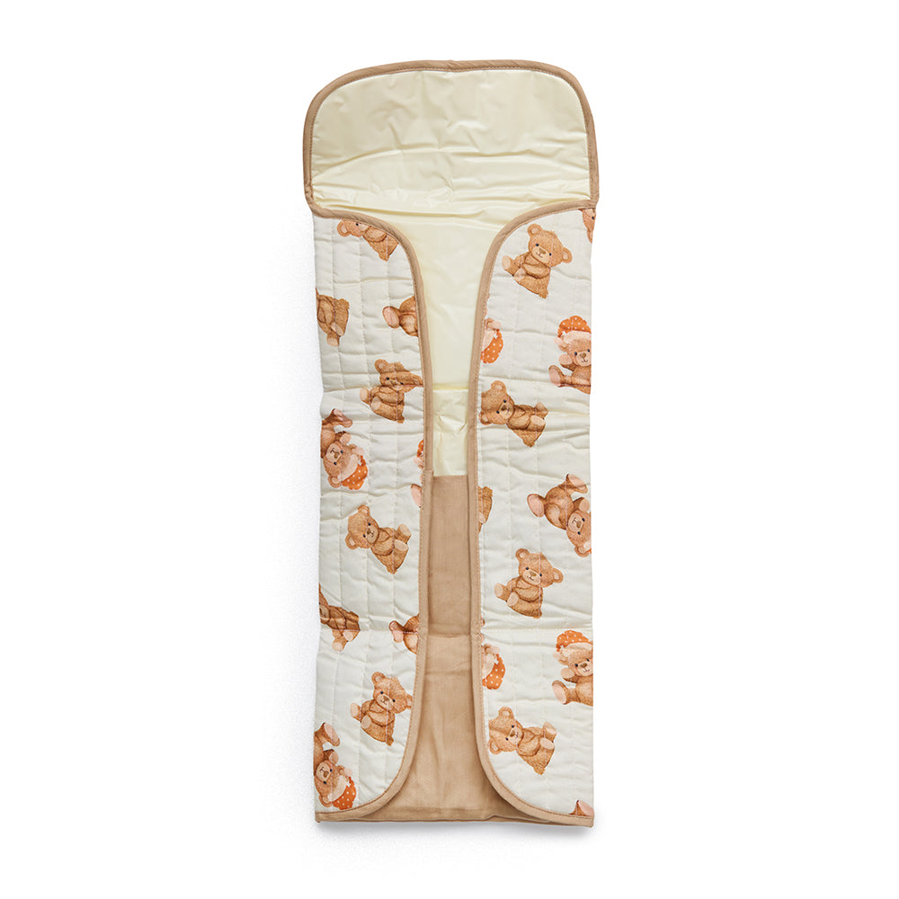 Fancy Fluff Organic Portable Changing Mat - Cuddle Bear