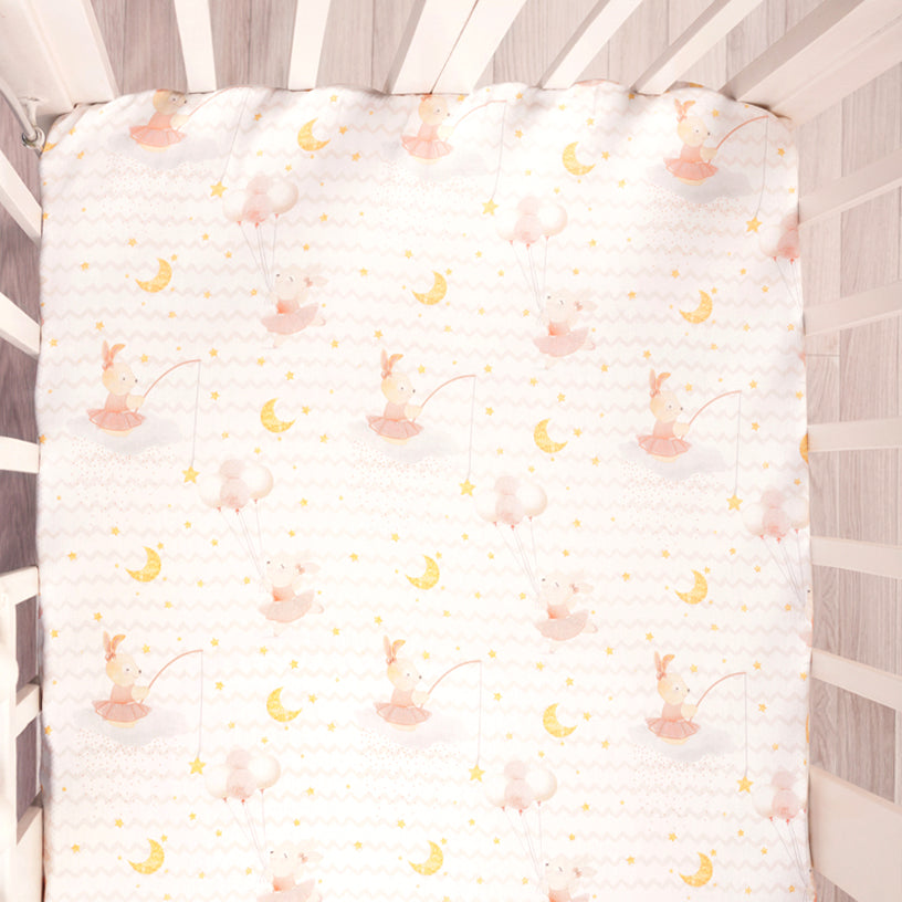 Fancy Fluff Organic Cot Bedsheet- Day Dream